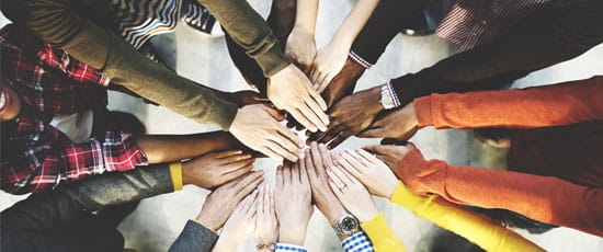 Hands in Huddle