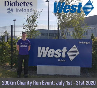 Kevin O'Connell runs for Diabetes Ireland