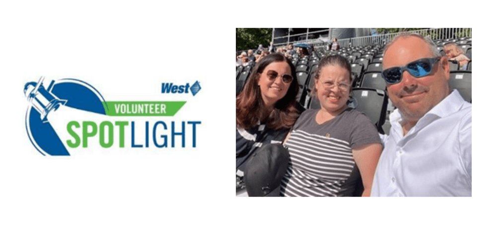 West team member Karin Bergstein featured in Volunteer Spotlight with family.